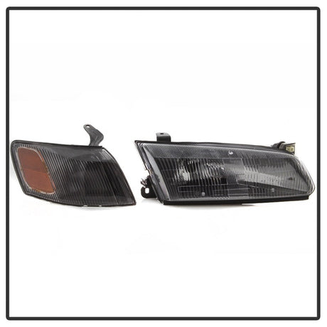 xTune 97-99 Toyota Camry 4pc OEM Style Headlights w/Corner Lights - Black (HD-JH-TCAM97-SET-BK) 9042836