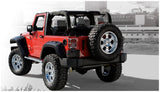 Bushwacker 07-18 Jeep Wrangler Max Pocket Style Flares 2pc Extended Coverage - Black 10046-02