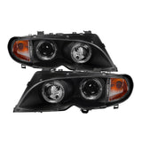 Spyder BMW E46 3-Series 02-05 4DR Projector Headlights 1PC LED Halo Blk PRO-YD-BMWE4602-4D-AM-BK 5042415