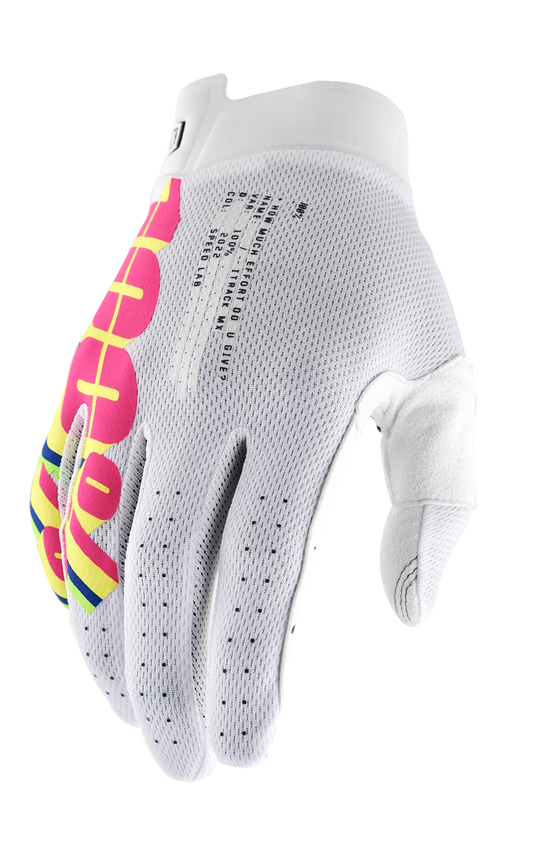 100% iTrack Gloves - System White - Small 10008-00040