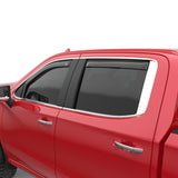 EGR 2019 Chevy 1500 Crew Cab In-Channel Window Visors - Dark Smoke 571691