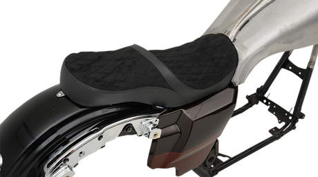 DRAG SPECIALTIES Low Touring Seat - Diamond - Ness Winged Tanks - FL '08-'22 0801-1078