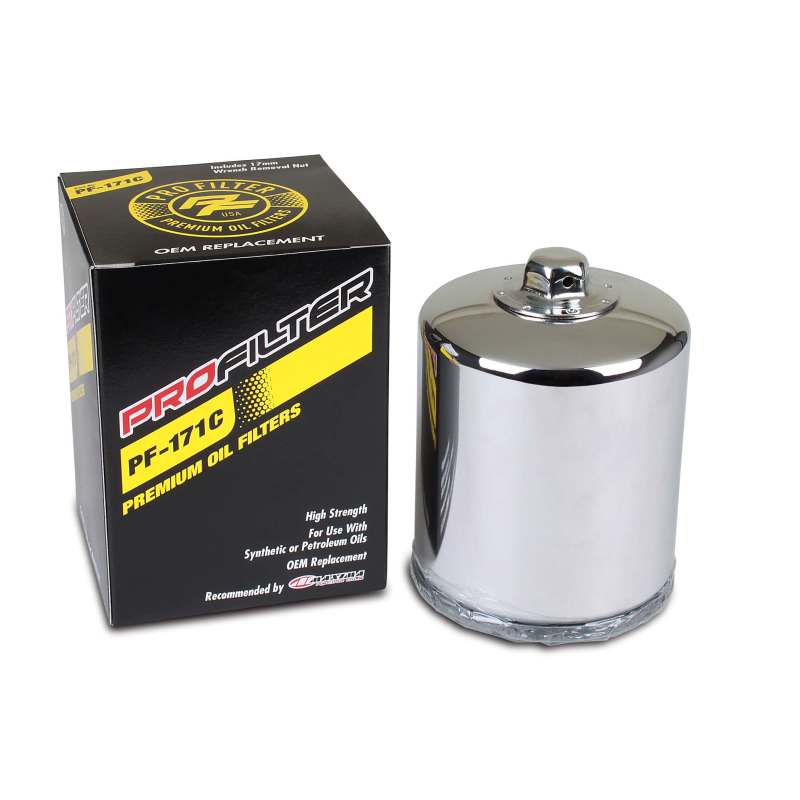 ProFilter Harley Spin-On Chrome Various Performance Oil Filter PF-171C