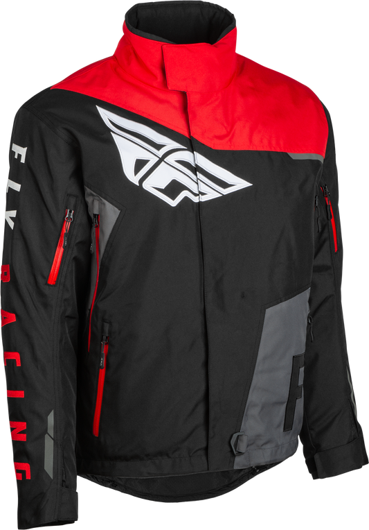FLY RACING Youth Snx Pro Jacket Black/Grey/Red Ys 470-4117YS