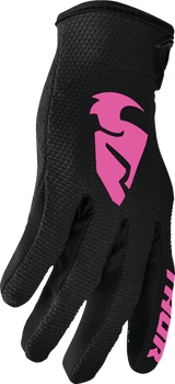 THOR Women's Sector Gloves - Black/Pink - Large 3331-0244