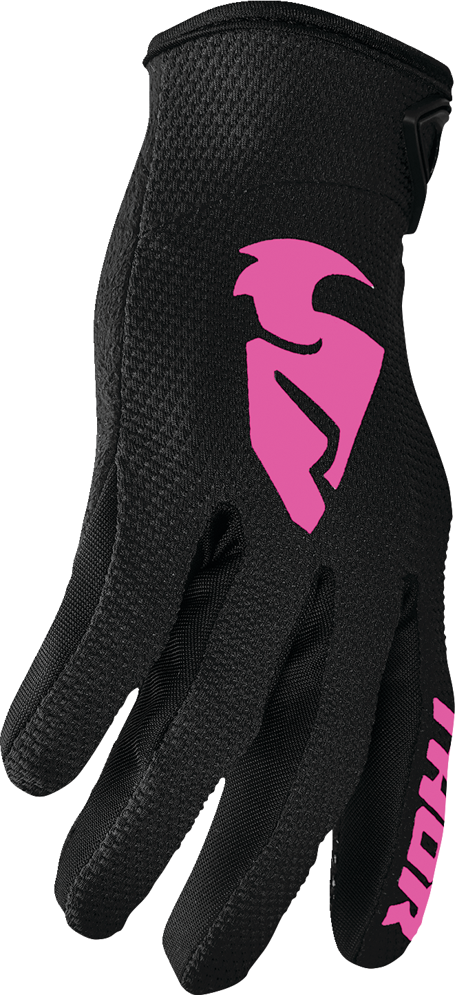 THOR Women's Sector Gloves - Black/Pink - XL 3331-0245