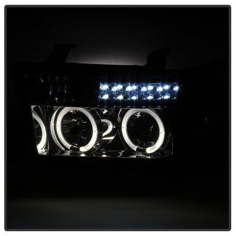 Spyder Toyota Tundra 07-13 Projector Headlights LED Halo LED Smke PRO-YD-TTU07-HL-SM 5012043