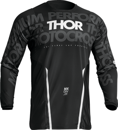 THOR Pulse Mono Jersey - Black/White - Large 2910-7099