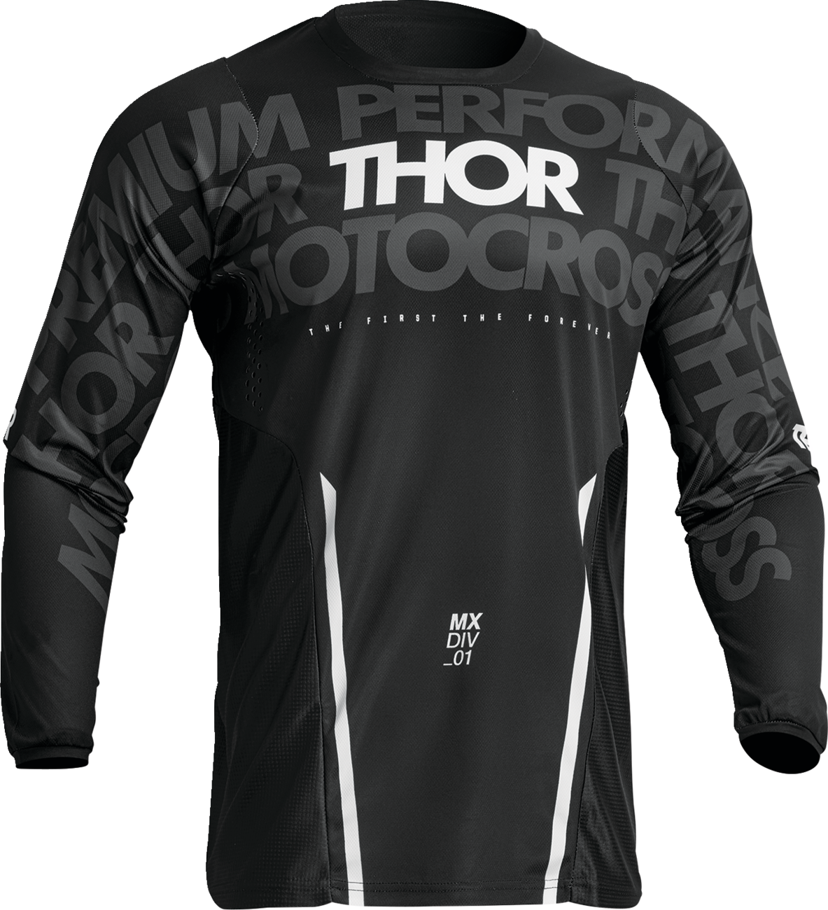 THOR Pulse Mono Jersey - Black/White - 2XL 2910-7101