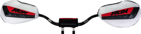 ROX SPEED FX Handguards - Generation 3 Flex-Tec - Black/White/Red FT3-HG-BWR