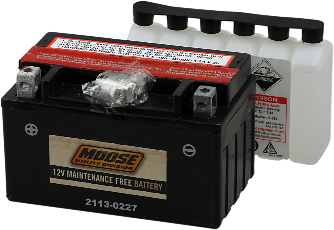 MOOSE UTILITY AGM Battery - YTX7A-BS 2113-0227