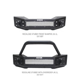 Go Rhino 07-20 Jeep Wrangler JL/JLU/JK/JKU/Gladiator JT Rockline Front Stubby Bumper w/ Overrider 331101T