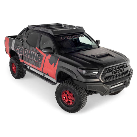 Go Rhino 16-23 Toyota Tacoma DC Ceros Low Profile Roof Rack - Tex. Blk 5933000T
