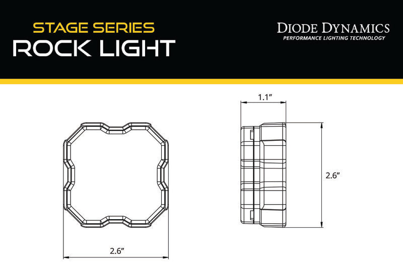 Diode Dynamics Stage Series Rock Light Magnet Mount Adapter Kit (one) DD7465