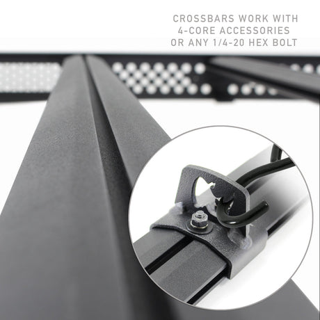 Go Rhino 19-21 Toyota Tundra CrewMax Ceros Low Profile Roof Rack - Tex. Blk 5933120T