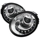 Spyder Volkswagen Beetle 1998-2005 Projector Headlights DRL Chrome PRO-YD-VB98-DRL-C 5080554