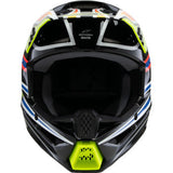 ALPINESTARS Youth SM3 Helmet - Wurx - Gloss Black/Yellow Fluo/Blue/Red Large 8302025-1574-YL