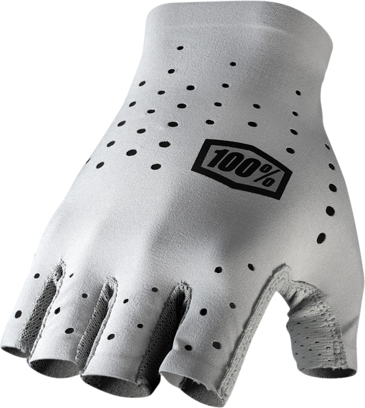 100% Sling Short Finger Gloves - Gray - Large 10021-00007