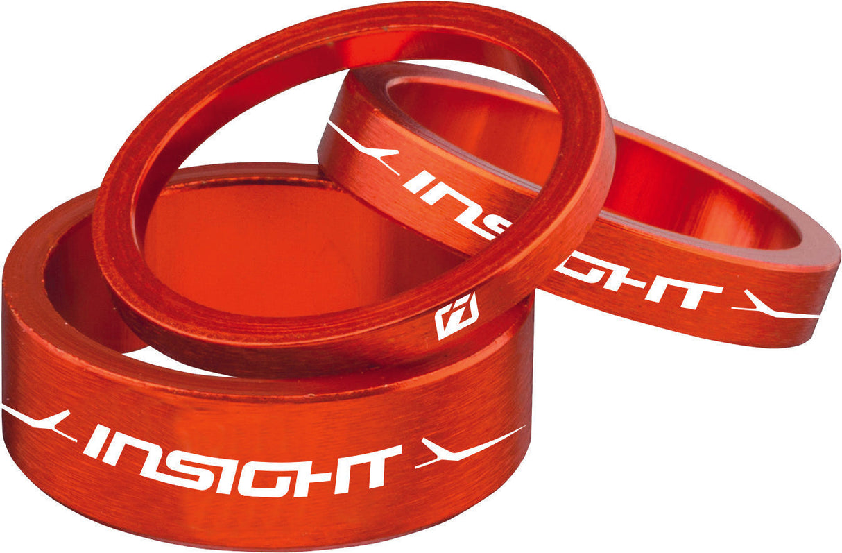 INSIGHT Alloy Headset Spacers Orange 1" 3mm/5mm/10mm INSP001OROR