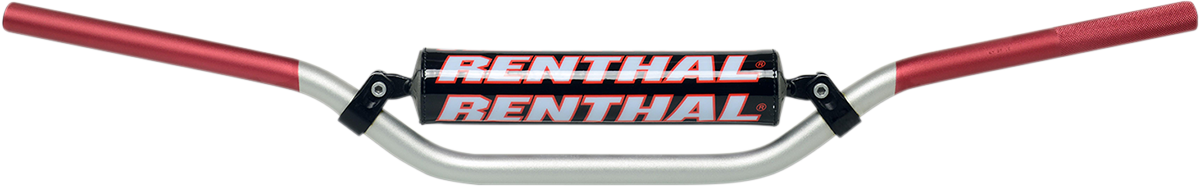 RENTHAL Handlebar - 7/8" - 971 - RC - Silver/Red 97108SR01187