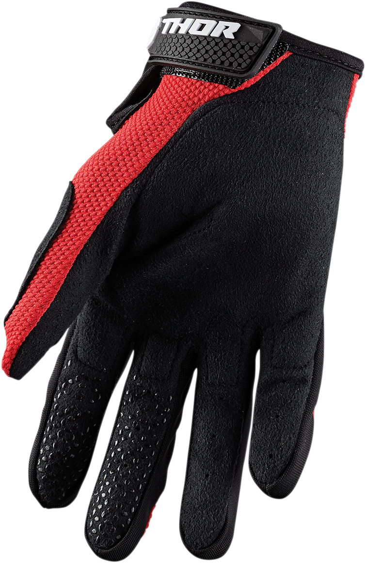 THOR Youth Sector Gloves - Red/Black - Large 3332-1530