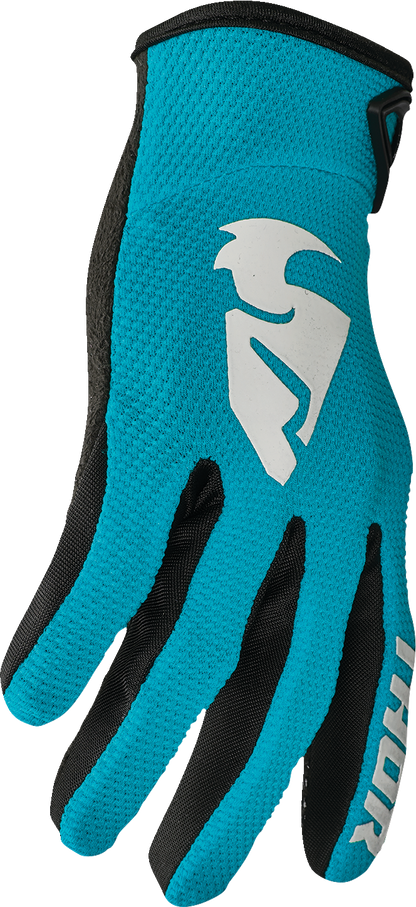 THOR Women's Sector Gloves - Aqua/Vintage White - Large 3331-0248