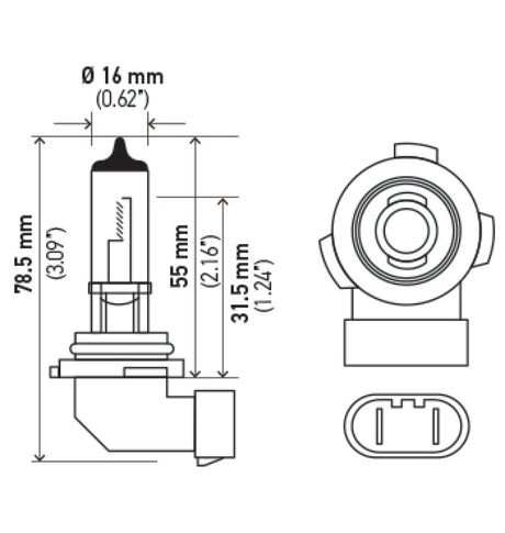Hella H10 12V 65W Xen White Bulb (Pair) LAH71071012