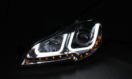 ANZO 2010-2014 Subaru Outback Projector Headlights w/ U-Bar Black 111285