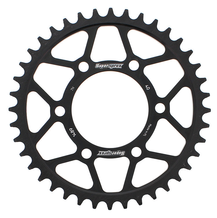 SUPERSPROX Rear Sprocket Steel 40t-525 Blk Kaw RFE-1489-40-BLK