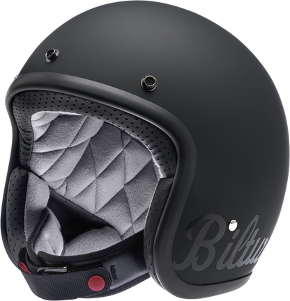 BILTWELL Bonanza Helmet - Flat Black Factory - XS 1001-638-201