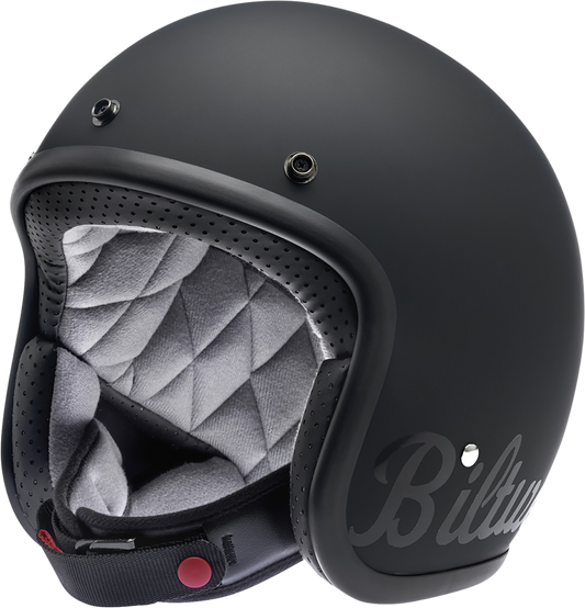 BILTWELL Bonanza Helmet - Flat Black Factory - Small 1001-638-202