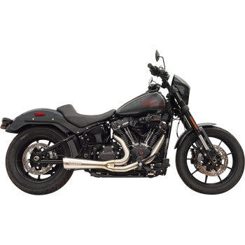 BASSANI XHAUST 2-into-1 Ripper Exhaust System with Megaphone Muffler - Short - Stainless - M8 Softail 1S75SS
