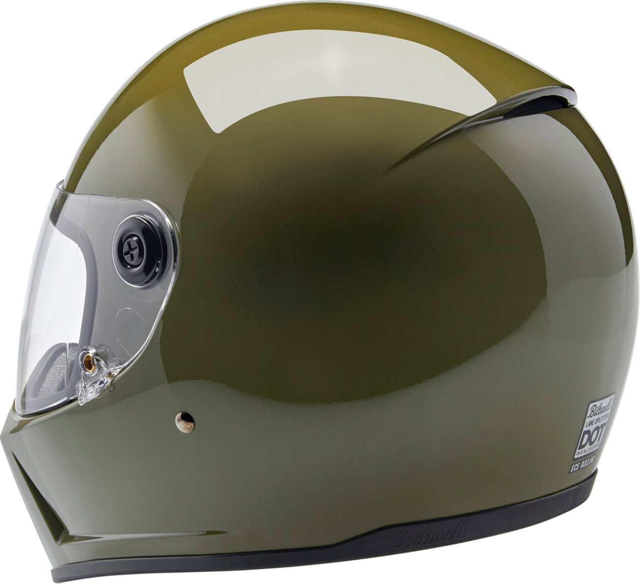 BILTWELL Lane Splitter Helmet - Gloss Olive Green - XL 1004-154-505