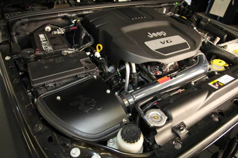 K&N 12-18 Jeep Wrangler V6-3.6L High Flow Performance Intake Kit (12-15 CARB Approved) 77-1566KP