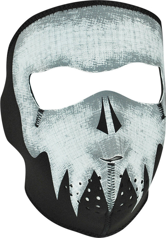 ZAN Full Face Mask Glow-In-Dark (Grey Skull) WNFM081G