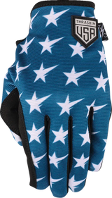 THRASHIN SUPPLY CO. Stars & Bolts Stealth Gloves - Red/Blue - XL SV1-12-11