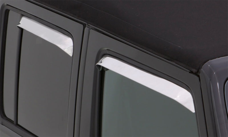 AVS 84-91 Jeep Grand Wagoneer Ventshade Front & Rear Window Deflectors 4pc - Stainless 14610