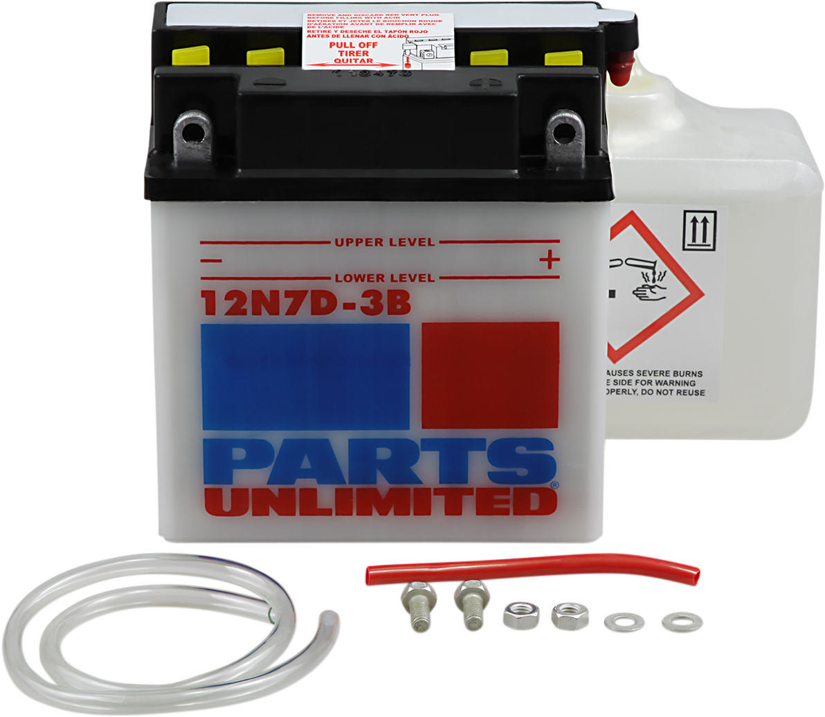 Parts Unlimited Battery - 12n7d-3b 12n7d-3b-Fp