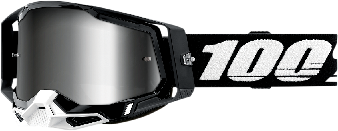100% Racecraft 2 Goggles - Black - Silver Mirror 50010-00001