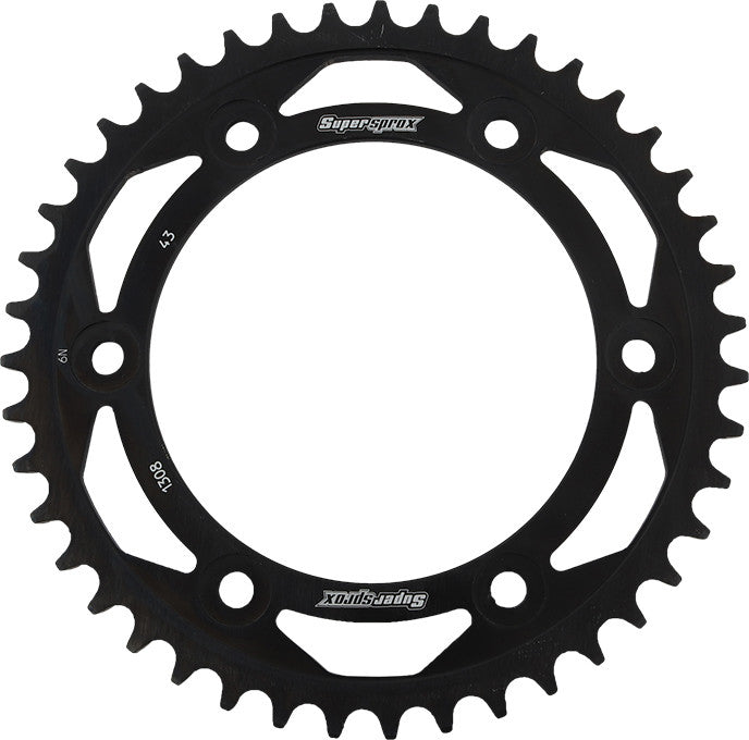 SUPERSPROX Rear Sprocket Steel 43t-520 Blk Hon RFE-1308-43-BLK