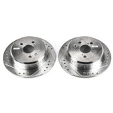 Power Stop 95-99 Toyota Celica Rear Evolution Drilled & Slotted Rotors - Pair JBR792XPR