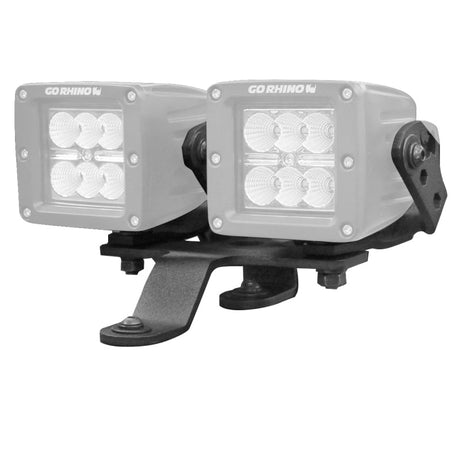 Go Rhino 18-20 Jeep Wrangler JL/JLU/Gladiator JT Light Mount - Two 3in Cubes 730230T