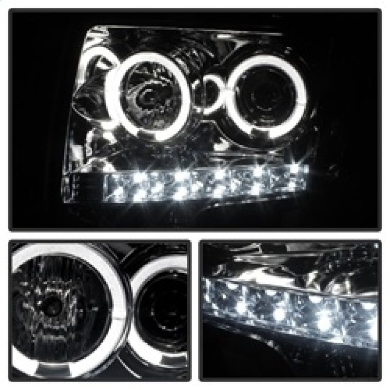Spyder Ford F150 09-14 Projector Headlights Halogen Model- LED Halo LED Smke PRO-YD-FF15009-HL-SM 5010254