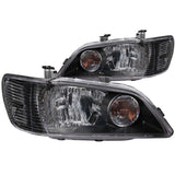 ANZO 2002-2003 Mitsubishi Lancer Crystal Headlights Black 121101