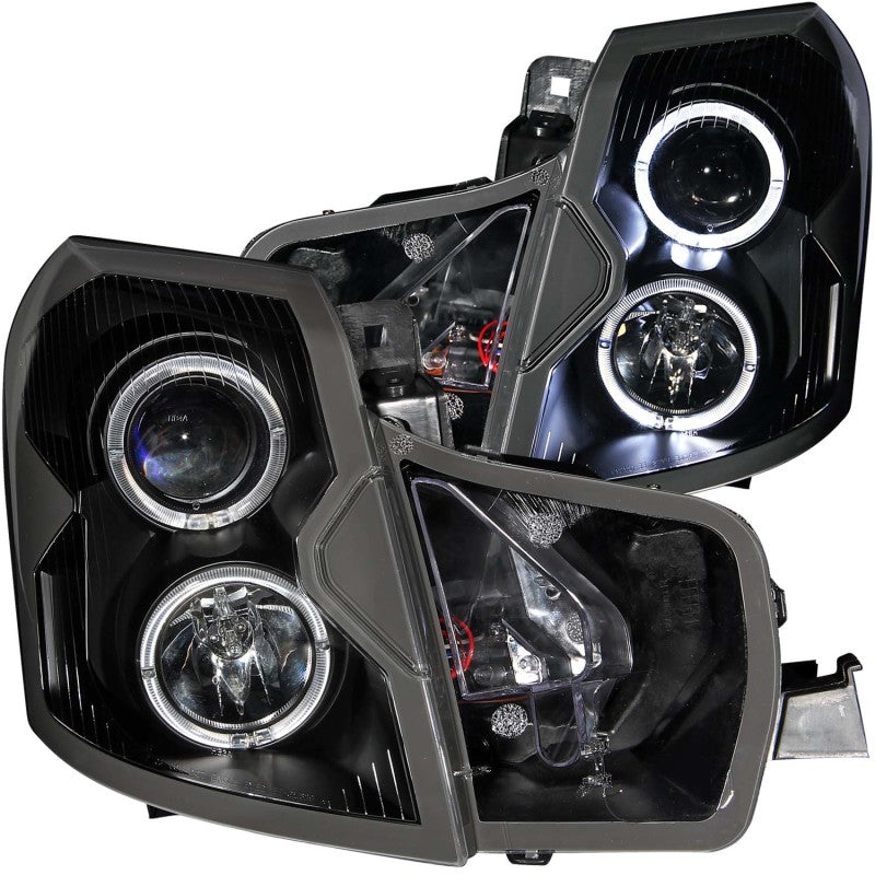 ANZO 2003-2007 Cadillac Cts Projector Headlights w/ Halo Black 121415