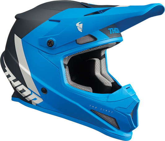 THOR Sector Helmet - Chev - Blue/Light Gray - Large 0110-7331