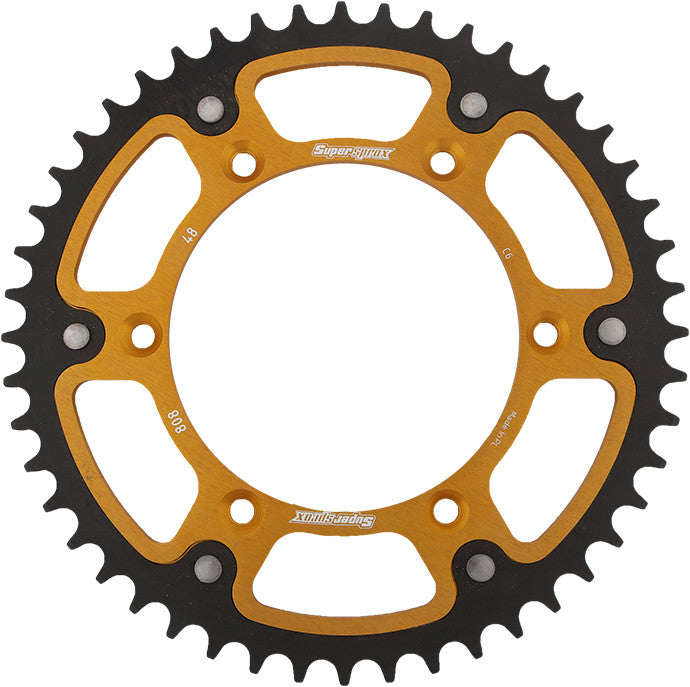 SUPERSPROX Rear Stealth Sprocket Alu/Stl 48t-520 Gld Suz RST-808-48-GLD