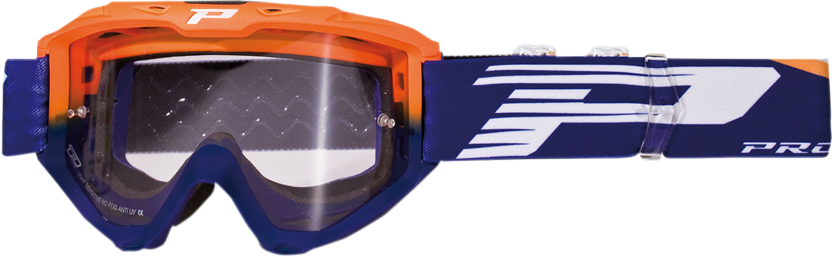 PRO GRIP 3450 Riot Goggles - Orange Fluo/Blue - Light Sensitive PZ3450AFBL