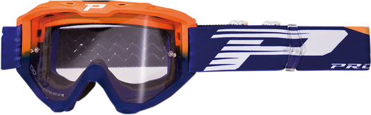 PRO GRIP 3450 Riot Goggles - Orange Fluo/Blue - Light Sensitive PZ3450AFBL