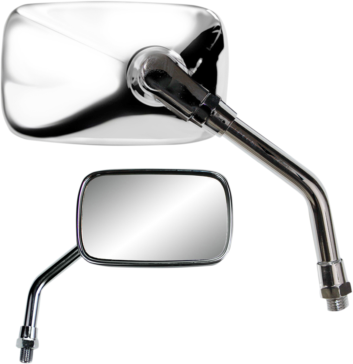 Parts Unlimited Mini Rectangular Mirror - Chrome 17055